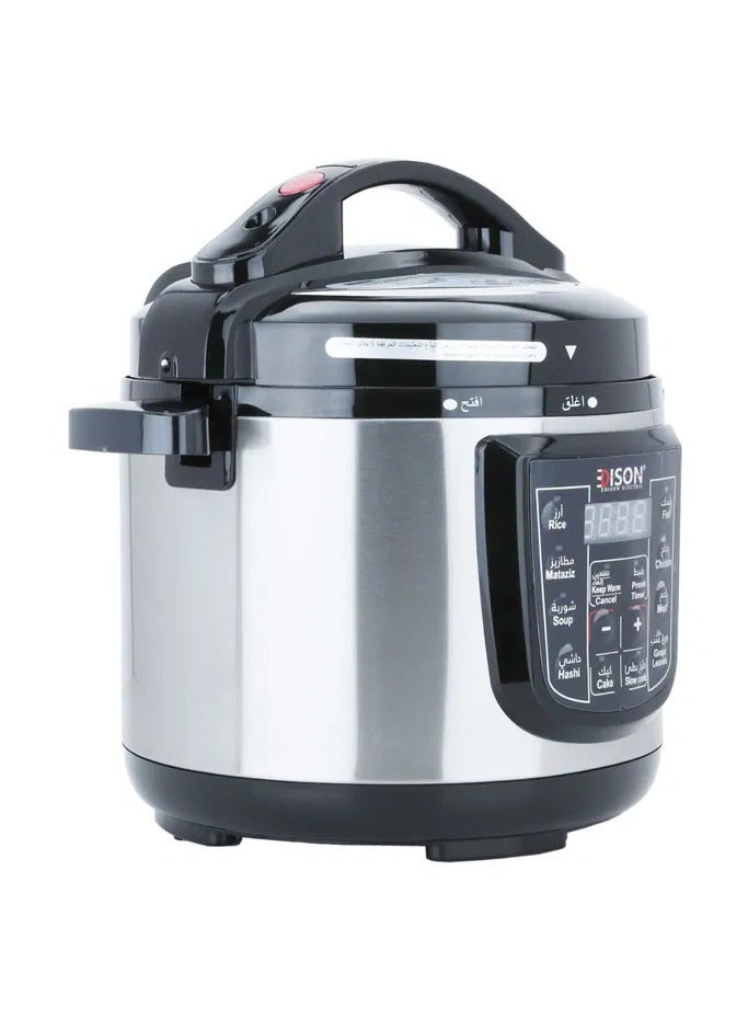 Edison Pro Electric Pressure Pot, Granite Inner Pot, 800 watts, 4 Liters, 10 Cooking Functions, GT409-W - Silver Black - Image 4